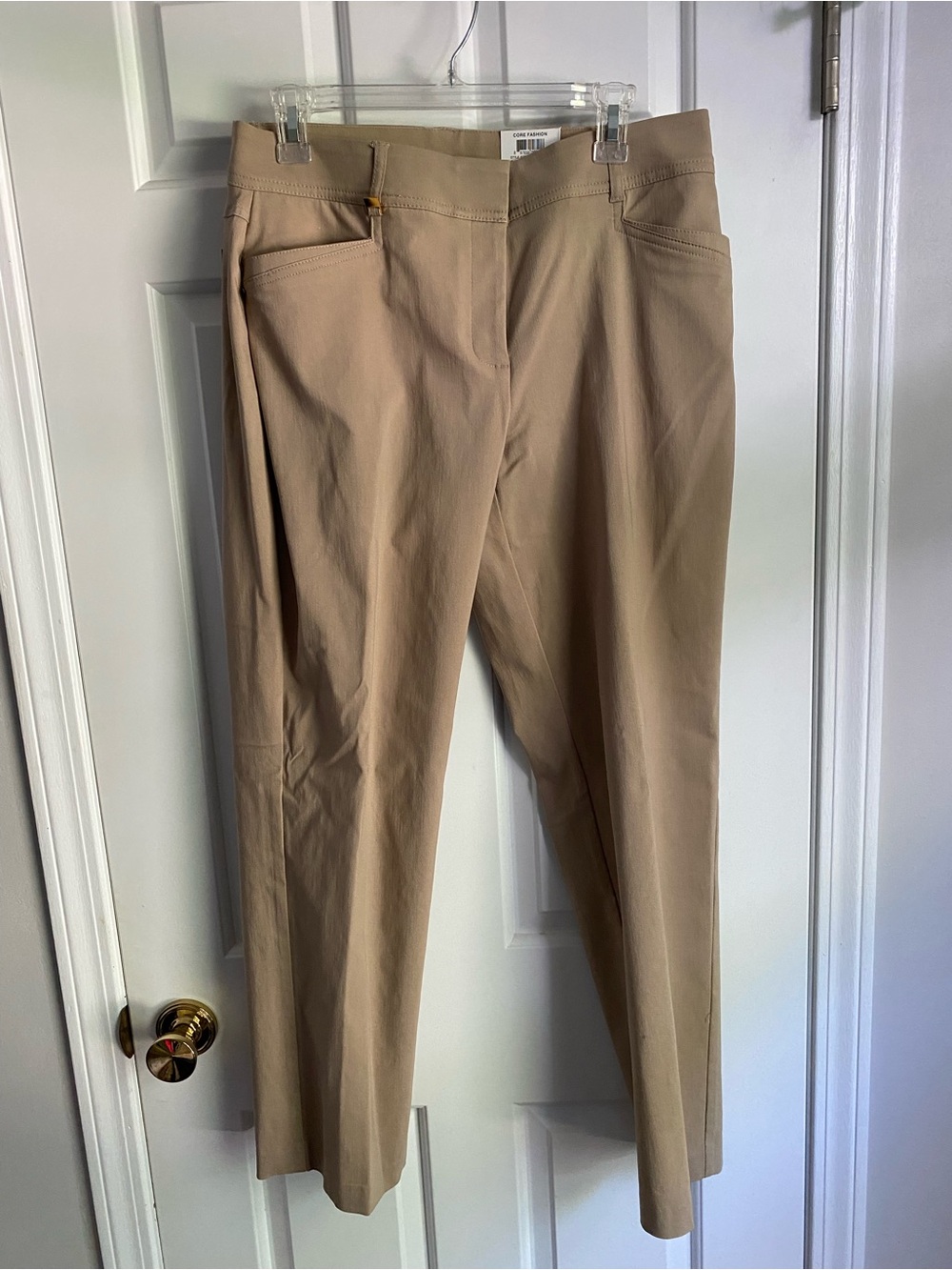 JM Collection Straight Leg Tan Curvy Fit 12P NWT